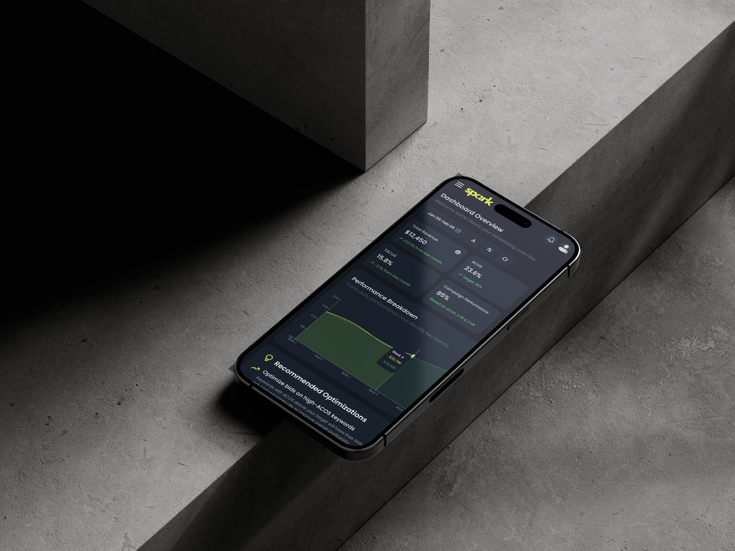 Spark Mobile Dashboard